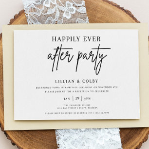 Glücklicherweise immer nach dem Party Hochzeit Ein Einladung