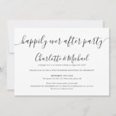 Glücklicherweise immer nach dem Party Hochzeit Elo Einladung (Vorderseite)