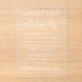 Glücklicherweise immer nach dem Party Hochzeit Emp Acryleinladungen (Vorderseite)