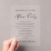 Glücklicherweise immer nach dem Party Hochzeit Emp Acryleinladungen (Insitu (Handheld))