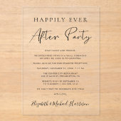 Glücklicherweise immer nach dem Party Hochzeit Emp Acryleinladungen (Vorderseite)