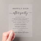 Glücklicherweise immer nach dem Party Hochzeit Emp Acryleinladungen (Insitu (Handheld))