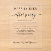 Glücklicherweise immer nach dem Party Hochzeit Emp Acryleinladungen (Vorderseite)