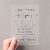 Glücklicherweise immer nach dem Party Hochzeit Emp Acryleinladungen (Insitu (Handheld))