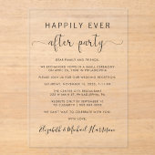 Glücklicherweise immer nach dem Party Hochzeit Emp Acryleinladungen (Vorderseite)