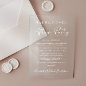 Glücklicherweise immer nach dem Party Hochzeit Emp Acryleinladungen