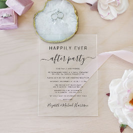 Glücklicherweise immer nach dem Party Hochzeit Emp Acryleinladungen