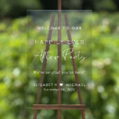 Glücklicherweise immer nach dem Party Hochzeit Emp Acrylschild