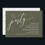 Glücklicherweise immer nach dem Party Hochzeit Emp Einladung<br><div class="desc">Mit unserer modernen, rustikal-grün gestalteten Hochzeitsfeier zum Thema "Happily Ever After Party" können Sie sich für Ihre Ewigkeit mit Eleganz auszeichnen. Diese Einladung eignet sich perfekt für Paare, die ihren fröhlichen Anlass ausdehnen und mit einem Hauch von Verspieltheit die Bühne für eine unvergessliche Veranstaltung geben. Das zeitlose Design des Drehbuchs...</div>