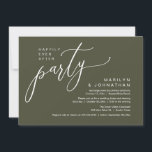 Glücklicherweise immer nach dem Party Hochzeit Emp Einladung<br><div class="desc">Mit unserer modernen, rustikal-grün gestalteten Hochzeitsfeier zum Thema "Happily Ever After Party" können Sie sich für Ihre Ewigkeit mit Eleganz auszeichnen. Diese Einladung eignet sich perfekt für Paare, die ihren fröhlichen Anlass ausdehnen und mit einem Hauch von Verspieltheit die Bühne für eine unvergessliche Veranstaltung geben. Das zeitlose Design des Drehbuchs...</div>