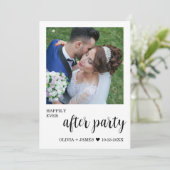 Glücklicherweise immer nach dem Party Hochzeit Emp Einladung (Stehend Vorderseite)