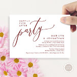 Glücklicherweise immer nach dem Party Hochzeit Emp Einladung<br><div class="desc">Markieren Sie den Anfang Ihres Lebens mit Eleganz mit unserer zeitgenössischen klassischen burgundischen Rotwein Thema Hochzeitsfeier Einladungskarte "Happily Ever After Party". Diese Einladung eignet sich perfekt für Paare, die ihren fröhlichen Anlass ausdehnen und mit einem Hauch von Verspieltheit die Bühne für eine unvergessliche Veranstaltung geben. Das zeitlose Design des Drehbuchs...</div>