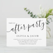 Glücklicherweise immer nach dem Party Hochzeit Emp Einladung (Stehend Vorderseite)