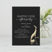 Glücklicherweise immer nach dem Party Hochzeit Emp Einladung (Stehend Vorderseite)