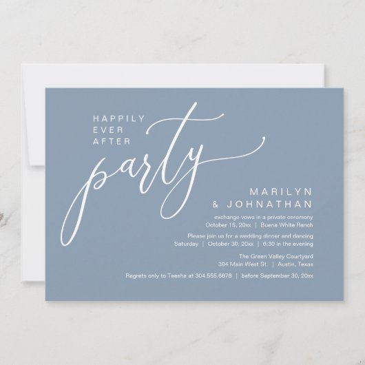 Glücklicherweise immer nach dem Party Hochzeit Emp Einladung (Vorderseite)