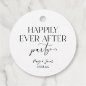 Glücklicherweise immer nach dem Party Hochzeit Emp Geschenkanhänger (Rückseite)