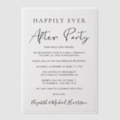 Glücklicherweise immer nach dem Party Hochzeit Emp Pergament Einladungen (Vorderseite)
