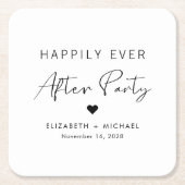 Glücklicherweise immer nach dem Party Hochzeit Emp Rechteckiger Pappuntersetzer (Vorderseite)