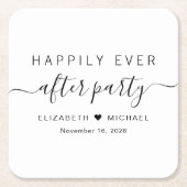 Glücklicherweise immer nach dem Party Hochzeit Emp Rechteckiger Pappuntersetzer (Vorderseite)