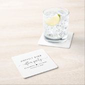 Glücklicherweise immer nach dem Party Hochzeit Emp Rechteckiger Pappuntersetzer (Vor Ort)