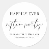 Glücklicherweise immer nach dem Party Hochzeit Emp Runder Aufkleber (Vorderseite)