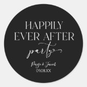 Glücklicherweise immer nach dem Party Hochzeit Emp Runder Aufkleber (Vorderseite)
