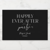 Glücklicherweise immer nach dem Party Hochzeit Emp Schaumweinetikett (Einzelnes Label)