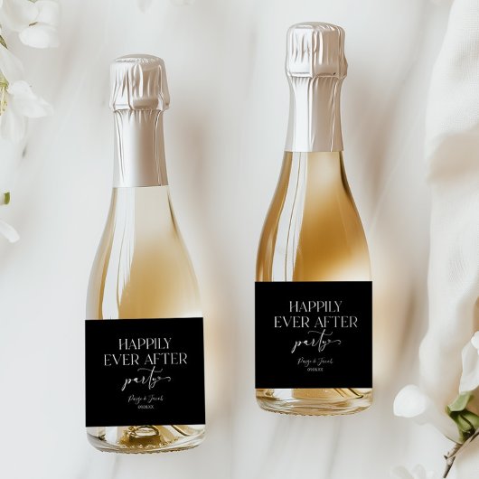 Glücklicherweise immer nach dem Party Hochzeit Emp Schaumweinetikett