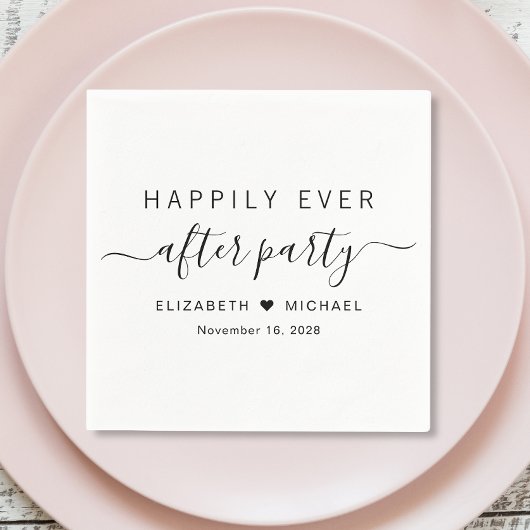 Glücklicherweise immer nach dem Party Hochzeit Emp Serviette