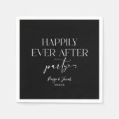 Glücklicherweise immer nach dem Party Hochzeit Emp Serviette (Vorderseite)