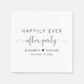 Glücklicherweise immer nach dem Party Hochzeit Emp Serviette (Vorderseite)