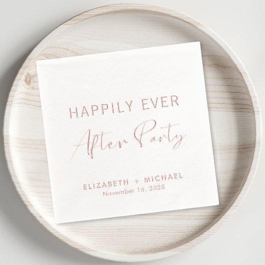 Glücklicherweise immer nach dem Party Hochzeit Emp Servietten Mit Folie