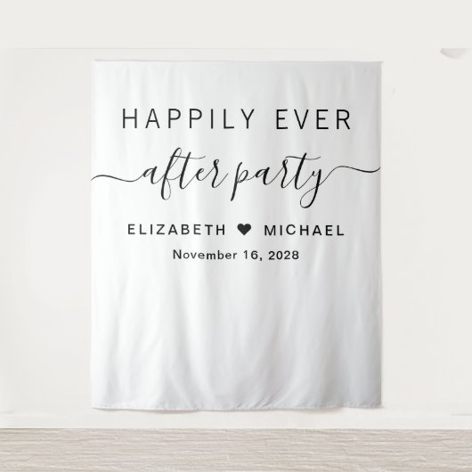 Glücklicherweise immer nach dem Party Hochzeit Emp Wandteppich (Vorderseite)