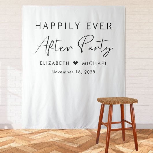 Glücklicherweise immer nach dem Party Hochzeit Emp Wandteppich