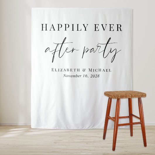 Glücklicherweise immer nach dem Party Hochzeit Emp Wandteppich