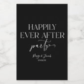 Glücklicherweise immer nach dem Party Hochzeit Emp Weinetikett (Einzelnes Label)