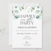 Glücklicherweise immer nach dem Party Hochzeit Euk Einladung (Vorderseite)