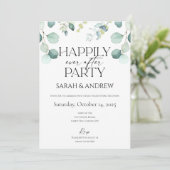 Glücklicherweise immer nach dem Party Hochzeit Euk Einladung (Stehend Vorderseite)