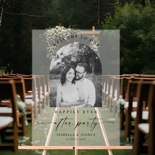 Glücklicherweise immer nach dem Party Hochzeit Wil Acrylschild