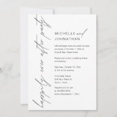 Glücklicherweise immer nach dem Party, Hochzeitses Einladung (Vorderseite)