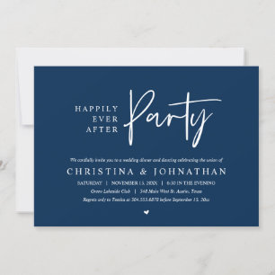 Glücklicherweise immer nach dem Party Hochzeitsess Einladung