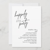 Glücklicherweise immer nach dem Party Hochzeitsess Einladung (Vorderseite)