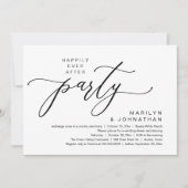 Glücklicherweise immer nach dem Party Hochzeitsess Einladung (Vorderseite)