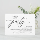 Glücklicherweise immer nach dem Party Hochzeitsess Einladung (Stehend Vorderseite)