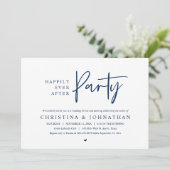 Glücklicherweise immer nach dem Party Hochzeitsess Einladung (Stehend Vorderseite)