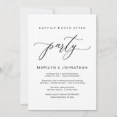 Glücklicherweise immer nach dem Party Hochzeitsess Einladung (Vorderseite)