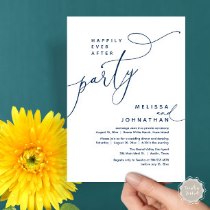 Glücklicherweise immer nach dem Party Hochzeitsess Einladung