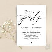 Glücklicherweise immer nach dem Party Hochzeitsess Einladung