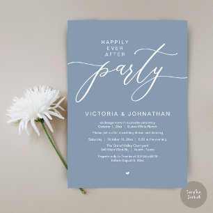 Glücklicherweise immer nach dem Party Hochzeitsess Einladung
