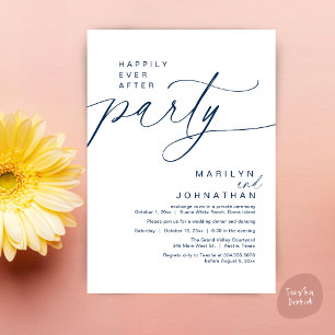 Glücklicherweise immer nach dem Party Hochzeitsess Einladung